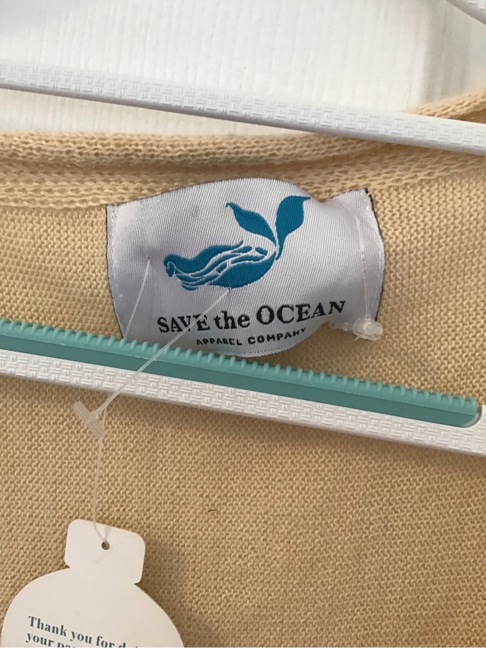 Save the Ocean Cream Knit Poncho Top - Picture 4 of 6